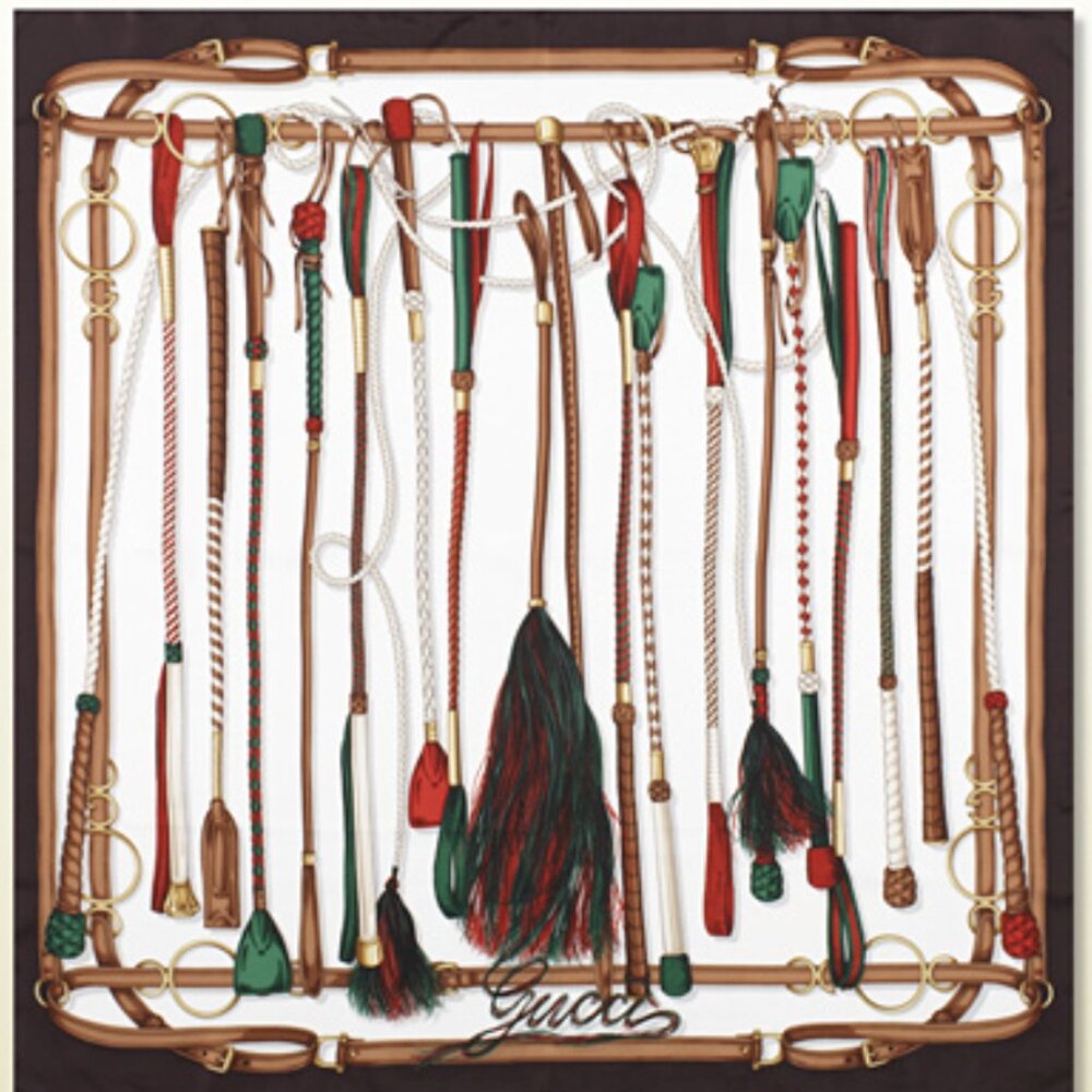 Gucci Equestrian Silk Scarf with Gucci Gift Box